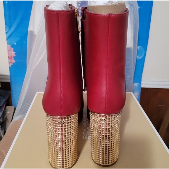 Michael Kors Red Heeled Boots - Picture 3 of 4